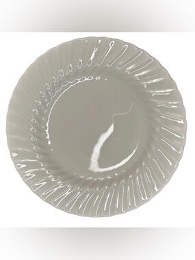 Sheffield Bone White Swirl Rim Dinner Plate 10”